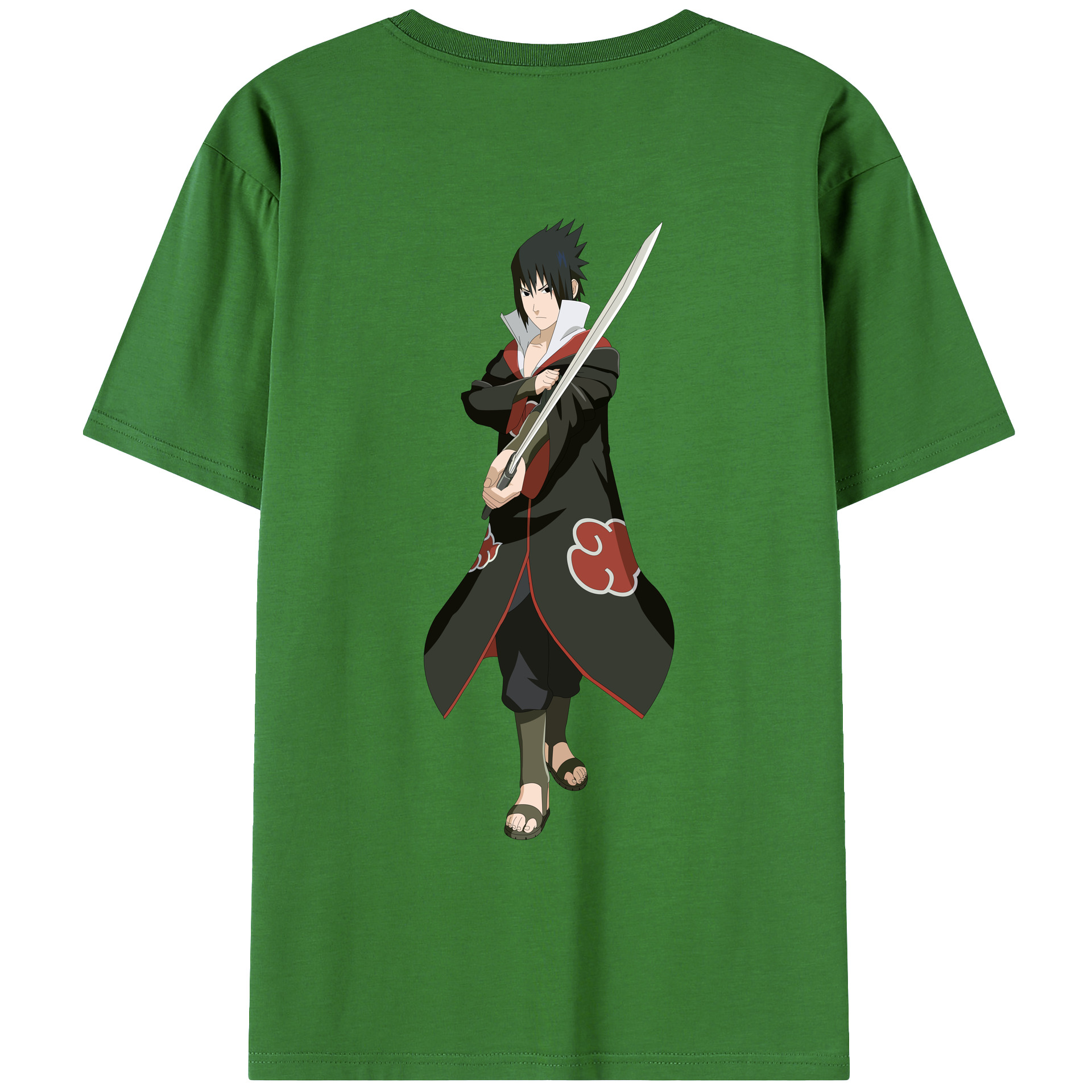 （画像用） NARUTO -ナルト- うちは サスケ Uchiha Sasuke レディース半袖Tシャツ(バックプリント)